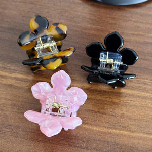 DOWELL venta al por mayor 3cm Mini tamaño pequeño niñas dulce flor acetato personalizado lindo niños pinzas para el cabello garras - Product Image 5