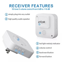 Système d'aide sans fil Daytech CC01, bouton d'appel SOS pour infirmière, certifié CE, blanc, téléavertisseur pour soignant, pour usage hospitalier