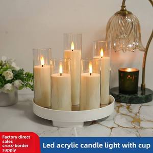 <span class=keywords><strong>Velas</strong></span> LED de Acrílico con Llama Parpadeante, sin Llama, con Control Remoto y Temporizador, Funcionan con Pilas, para Decoración del Hogar en Halloween y Navidad, Regalo Hecho a Mano - Product Image 5