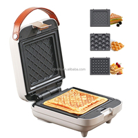 Aifa - Appareil à sandwich électrique 3 en 1 détachable, mini gaufrier, chauffe rapidement, antiadhésif, petit-déjeuner rapide