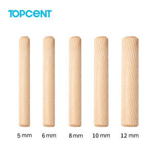 Ensemble de tiges de cheville rondes cannelées pour armoire à <span class=keywords><strong>tiroirs</strong></span>, ensemble de tiges de cheville artisanales <span class=keywords><strong>en</strong></span> bois pour meubles - Product Image 4