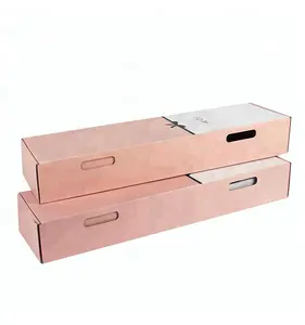 Boîte personnalisée rose de haute qualité avec boîte à fleurs avec logo boîte d'expédition