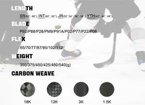 Chất lượng hàng đầu phổ biến nóng bán hàng gốc vật liệu carbon khúc côn cầu gậy - Product Image 6