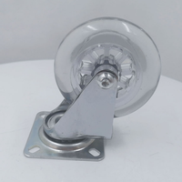 Petites roulettes pivotantes transparentes en PU et polypropylène 35/50/75 mm (1,5/2/3 pouces) pour canapé/meubles/chaise de bureau