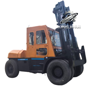 Chariot élévateur TCM FD100Z8 10 tonnes d'occasion, chariot élévateur japonais 10 tonnes, moteur Isuzu 6BG1, machine d'occasion, chariot élévateur à essence, 4000 mm, 10000 kg - Product Image 1