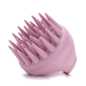 New Arrivals Pink Silicone <b>Scalp</b> Massager Silicone Massage <b>Brush</b> Stimulating Hair Massage Shampoo <b>Brush</b> - Product Image 2