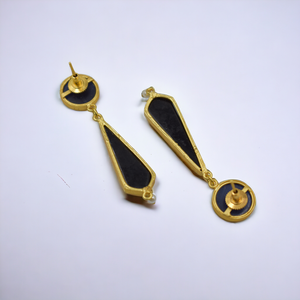 คอลเลคชั่นใหม่ต่างหูออกแบบภาพวาดมือชุบทองสำหรับผู้หญิงและผู้หญิง - Product Image 4