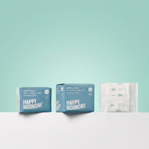 Happy Moonday - Toallas Sanitarias Medias de Algodón Orgánico con Núcleo Absorbente Ultrafino y Forma Alada Cómoda para Uso Femenino - Product Image 5