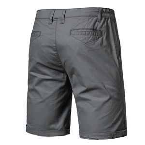 Design personnalisé pour hommes été Chino Shorts élégant couleur unie avec fermeture éclair décoration grande taille pantalon décontracté orienté vers l'exportation - Product Image 2