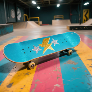 เทปกันลื่นสำหรับสเกตบอร์ดกระดาษทรายพิมพ์ลายสีสันสดใส - Product Image 1