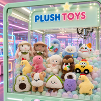 Lot de jouets en peluche mixtes en gros, petits animaux en peluche pour machines à grue d'arcade, adorables poupées en peluche douces, styles variés