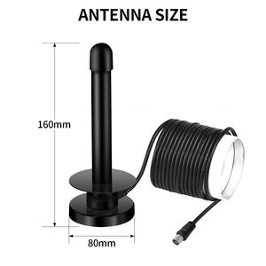 Antenne à montage magnétique 5dbi avec support d'amplificateur 1080 p 4K pour TV 25db Booster Signal Amplifier smart DVB-T TV Stick antenne - Product Image 2