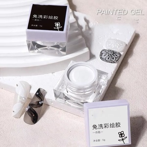 5G saturé sans lingette dessin peinture Gel UV blanc noir <span class=keywords><strong>Nail</strong></span> <span class=keywords><strong>Art</strong></span> vernis <span class=keywords><strong>manucure</strong></span> 3D Relief colle frottant miroir magique poudre - Product Image 4