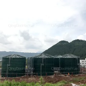 5000 Gallonen Edelstahl Wassersp eicher tank montiert emaillierten gepressten Stahl tank in Wasser aufbereitung anlage