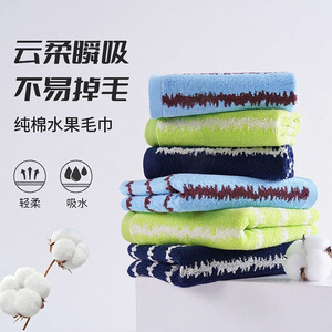 Serviettes de bain en coton rayées colorées, taille unique, absorbantes, pour usage domestique, rectangulaires, lavables en machine - Product Image 5