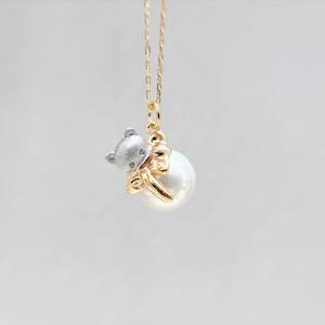 Pendentif de luxe DIY en argent 31416 avec support vide plaqué or S925 pour perle de 11-13 mm à effet de couleur chat, accessoires pour source lumineuse - Product Image 3