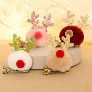 Christmas decorations, reindeer antler hair clips, new Christmas gifts, headwear, children's gifts, small presents. - Product Image 3