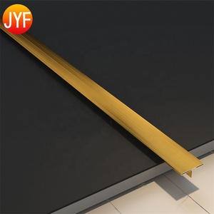 H4044 Foshan Factory Edelstahl Boden Inlay Streifen Gold Keramik Eck kante <span class=keywords><strong>T</strong></span>-Form Fliesen verkleidung - Product Image 4