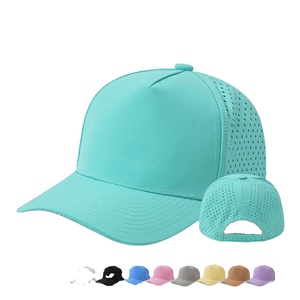 Quick-drying Solid Color Hole Short-brim Truck <b>Hat</b> Men Women Couples 5-Panel <b>Light</b> Board Simple Thin Baseball Cap - Product Image 1
