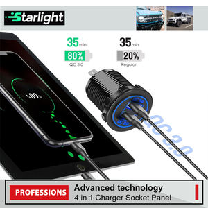 4-in-1 לוח כוח ימי 12v 4.2a מטען מתח קל הוביל מתג רוקר עבור הסירה רכב Rv - Product Image 3