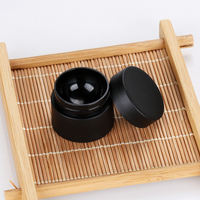 3g 5g 10g 15g 30g 50g 80g pas cher gros pot de crème en plastique noir mat vide cosmétique contenant de lotion pp