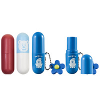 Tube de baume à lèvres en capsule 2g 3g 3.5g, mini-contenant à lèvres à bouche plate, emballage cosmétique en plastique avec chaîne suspendable