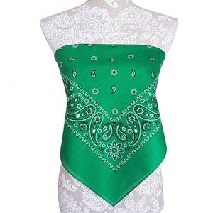 Summer Fashion Soft Breathable Comfortable Custom Paisley Printed Strapless Tube Crop Top Bandana Shirt - Product Image 4