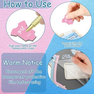 ตกแต่งงานเลี้ยงฉลองทารกแรกเกิดด้วยกรอบรูปภาพอัลตราซาวด์ กรอบรูปไม้ 60 ชิ้น และสมุดอวยพรสำหรับงานวันเกิด - Product Image 6