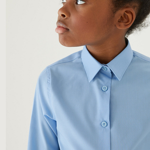Uniformes escolares clásicos americanos <span class=keywords><strong>para</strong></span> niñas, camisas escolares de hierro fácil, 2-16 años - Product Image 2