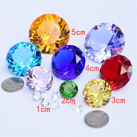 Adorno de Cristal con Forma de Diamante Arcoíris - Gema de Cristal Grande de 8 cm para Decoración del Hogar, Centro de Mesa para Bodas, Accesorio para Fotografía de Arte de Uñas
