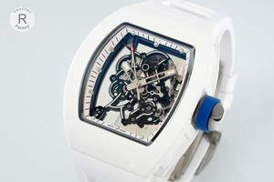Montre mécanique automatique pour homme, haut <span class=keywords><strong>de</strong></span> gamme, décontractée et luxueuse, en forme <span class=keywords><strong>de</strong></span> tonneau <span class=keywords><strong>de</strong></span> vin, en céramique blanche, <span class=keywords><strong>squelette</strong></span>, <span class=keywords><strong>de</strong></span> haute qualité, étanche - Product Image 2