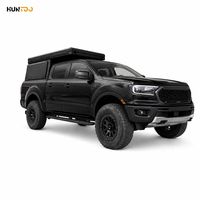 Hard-top pour pick-up à double accès avec porte arrière coulissante et fenêtres latérales coulissantes