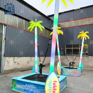 Joyful CE Certified <strong>Customized</strong> Color Outdoor Indoor Kids Bungee Trampoline LED Palm Tree Swing Amusement Ride Playground - Product Image 3
