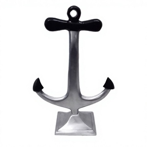 Decoración de Mesa, Objeto de Aluminio, Modelo de Ancla de Barco de Aluminio Fundido, Exhibición de Escritorio de Oficina, Adorno Sólido de Estilo Náutico - Product Image 1