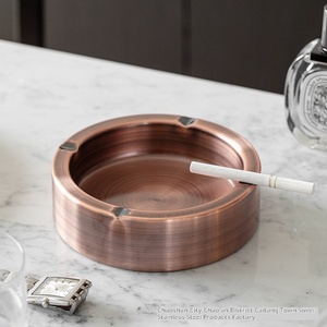 Cendrier de table épaissi rond en acier inoxydable <span class=keywords><strong>Shiru</strong></span> moderne pour restaurant domestique, hôtel, usage extérieur - Product Image 3