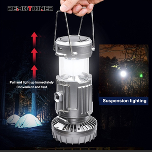 Linterna <span class=keywords><strong>LED</strong></span> <span class=keywords><strong>Recargable</strong></span> Portátil para Exteriores, Lámpara Solar para Camping con Ventilador - Product Image 6