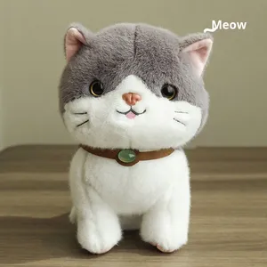 Siêu Mềm Gấu Sang Trọng Đồ Chơi Thực Tế Meowing Con Mèo Con Búp Bê Cho Unisex An Ủi Thú Nhồi Bông - Product Image 3
