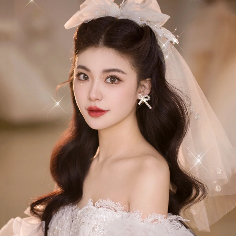 GT 2023 Горячая стильная свадебная фата Расческа свадебная кружевная Фата
