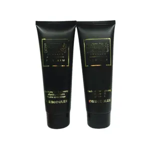 Factory manufacturer directly toothpaste tube refillable big black tube black cosmetic packaging paper tube 130ml