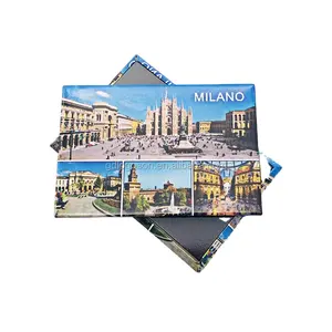意大利旅游纪念品米兰地标质量印刷照片磁铁定制锡铁冰箱贴