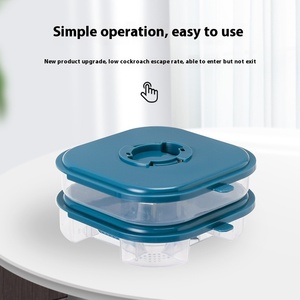 Potente Trampa para Cucarachas de Plástico Sólido Ligero y Ecológico para el Hogar, Caja Trampa para Cucarachas para Cocina y Baño, Forma Cuadrada, Transparente - Product Image 4