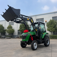 Tracteur agricole 4x4 de 50 CV avec chargeur frontal et pompe de rétrocaveuse, certifié CE, Ruijie