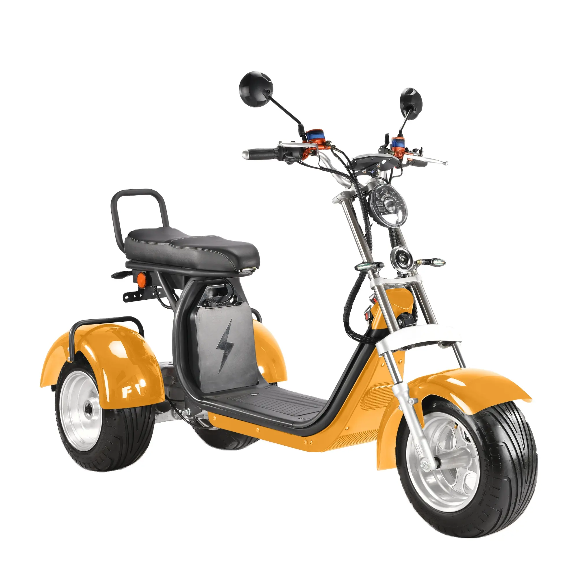 Eec/coc sertifikalı ve yurtdışı depo 3 tekerlekli citycoco elektrikli scooter yetişkin elektrikli üç tekerlekli bisiklet ile 4000W battery pil