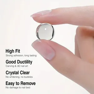 Gel de uñas transparente 3D de 5/15 ml y polvo de espejo para decoración de uñas. Crea un arte de uñas tridimensional metálico con gel de pintura 3D. - Product Image 4