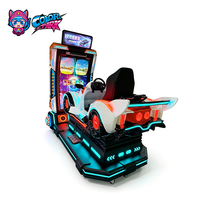 Simulateur de course VR coloré pour parc d'attractions, machine à monnayeur très demandée