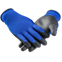Gants de travail de sécurité Gants tricotés en nylon Gants de travail en PU enduits de paume en polyester ESD antistatiques pour l'électronique de nettoyage