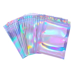 Bolsa de dulces reutilizable con logotipo personalizado, embalaje con cierre de cremallera, bolsas holográficas de Mylar para alimentos, muestras gratuitas de plástico impresas - Product Image 5