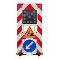 Panneau de signalisation routière mobile à énergie solaire, télécommandé et éclairé par LED, directement de l'usine