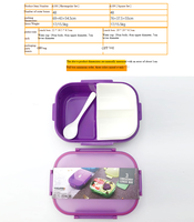 Boîte à lunch bento 3 compartiments anti-fuite de 1000 ml avec gobelet, sans BPA, compatible micro-ondes, écologique, pour étudiants et enfants