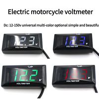 Universal LCD Voltmeter Electric Meter Accessory for 12V-150V Modification for Electric Motorcycles Motorcycles Body Systems